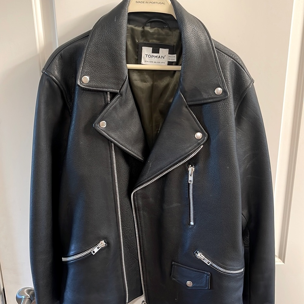 TOPMAN genuine leather moto jacket